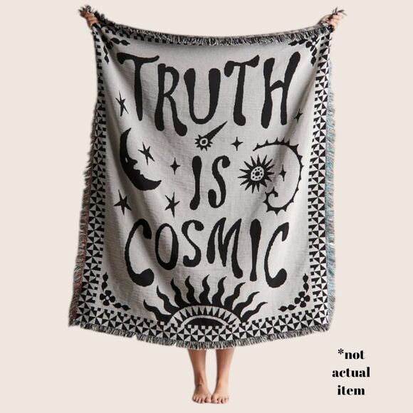 Urban Outfitters Other - ☯️ TRUTH IS COSMIC THROW BLANKET UO HOME URBAN OUTFITTERS SOLD OUT NWT 50x60